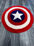 CAPTAIN AMERICA SHEILD HAND-TUFTED RUG